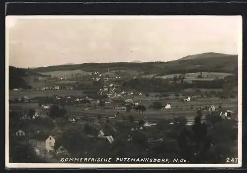 AK Putzmannsdorf, Ortsansicht aus der Vogelschau