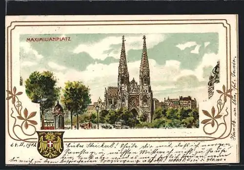 AK Wien, Blick über den Maximilianplatz