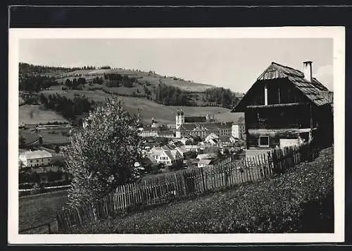 AK St. Lambrecht, Ortsansicht mit Kirche