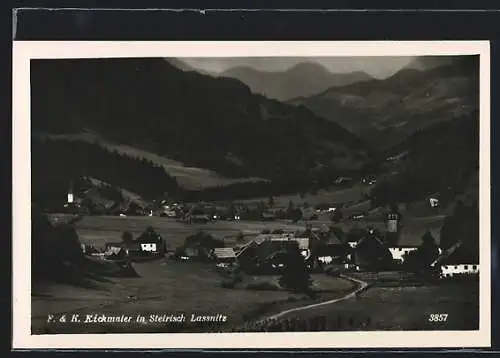 AK Steirisch Lassnitz, Ortsansicht aus der Vogelschau