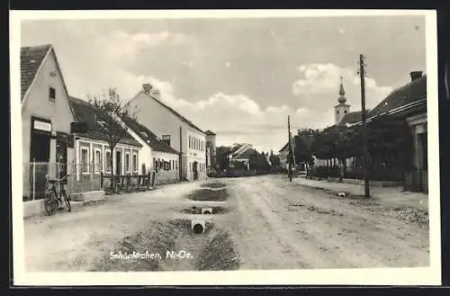 AK Schönkirchen, Strassenpartie im Ortskern