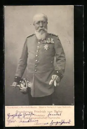 AK Grossherzog Friedrich von Baden, 50 jähriges Regierungs-Jubiläum