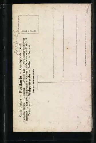 AK Grossherzog Friedrich I. von Baden in einem Sessel