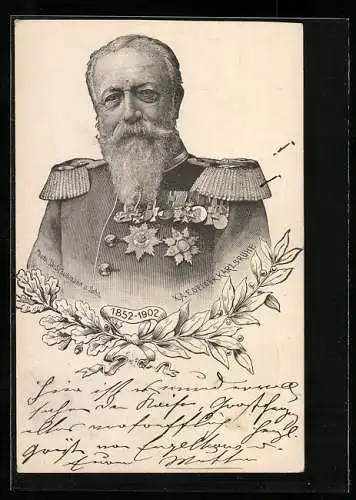 AK Friedrich Grossherzog von Baden in festlicher Uniform mit Orden und Epauletten