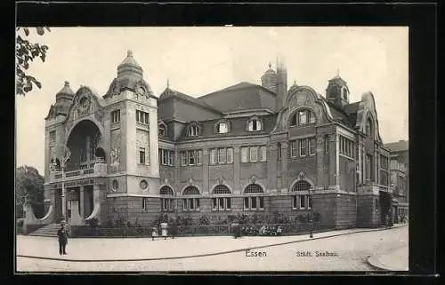 AK Essen, Blick auf Städtischer Saalbau