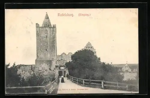 AK Rudelsburg, Eingang zur Burg