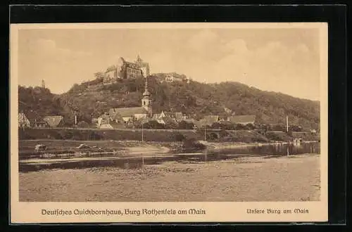 AK Rothenfels am Main, Deutsches Quickbornhaus, Untere Burg am Main