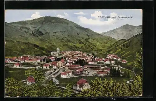 AK Todtnau /Baden, Ortsansicht aus der Vogelschau