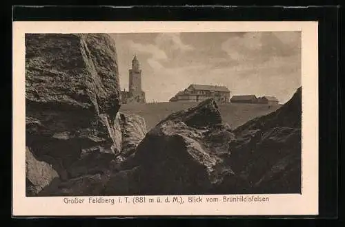 AK Grosser Feldberg i. T., Blick vom Brünhildisfelsen