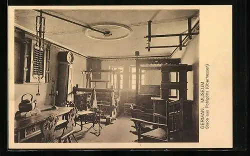 AK Nürnberg, Germanisches Museum, traditionelle Stube aus Pohl-Göns