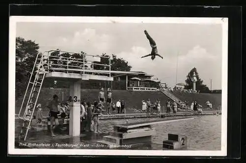 AK Bad Rothenfelde i. Teutoburger Wald, Sprungbrett im Sole-Schwimmbad