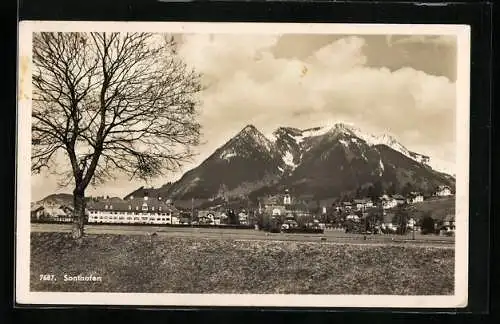 AK Sonthofen, Ansicht gegen die Berge