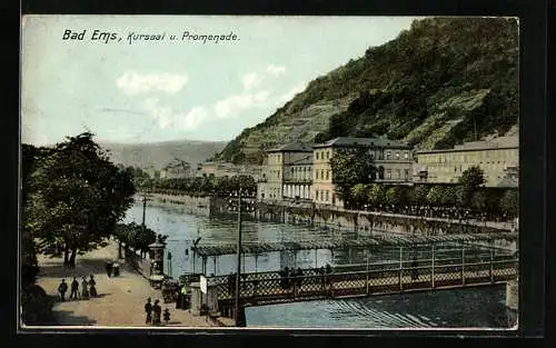 AK Bad Ems, Kursaal und Promenade