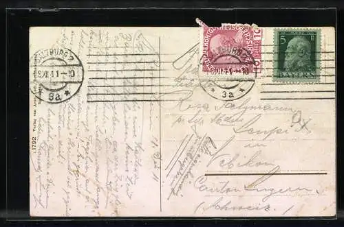 AK Rosenheim / Obb., Ortsansicht gegen die Berge