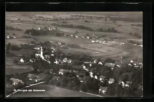 AK St. Georgen am Ammersee, Ortsansicht aus der Vogelschau