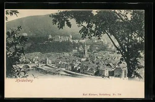 AK Heidelberg / Neckar, Ortsansicht mit Kirche
