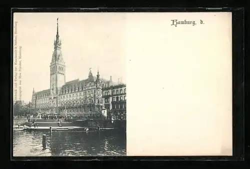 AK Hamburg, Blick auf das Rathaus