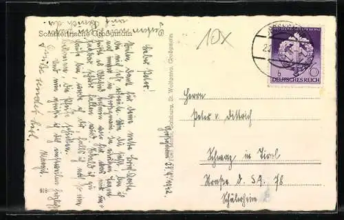 AK Grossgmain, Blick auf Ort und Kirche