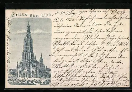 AK Ulm, Blick auf das Ulmer Münster