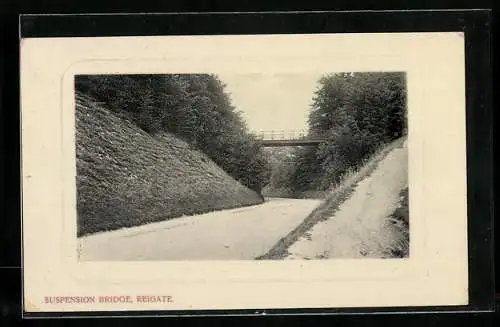 AK Reigate, View of the Suspension Bridge