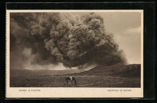 AK Bromo, Eruption of the volcano