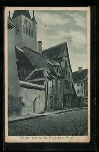 AK Reval, Häusergruppe an der Olaikirche