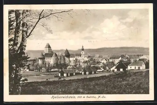 AK Heidenreichstein, Gesamtansicht aus der Vogelschau
