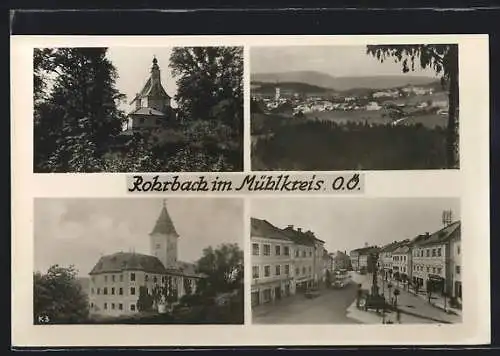 AK Rohrbach im Mühlkreis, Gesamtansicht, Kirche, Teilansichten