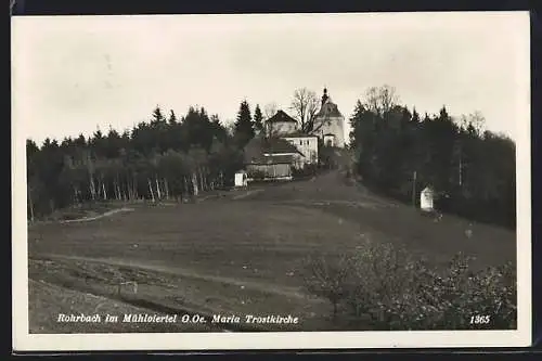 AK Rohrbach /Mühlviertel, Maria Trostkirche mit Umgebung