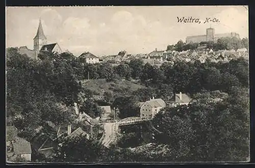 AK Weitra /N.-Oe., Teilansicht mit Kirche