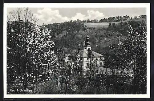 AK Bad Mühllacken, Ortspartie mit Hotel