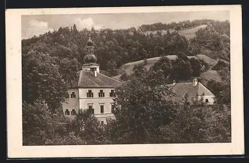 AK Bad Mühllacken, Ortspartie mit Hotel