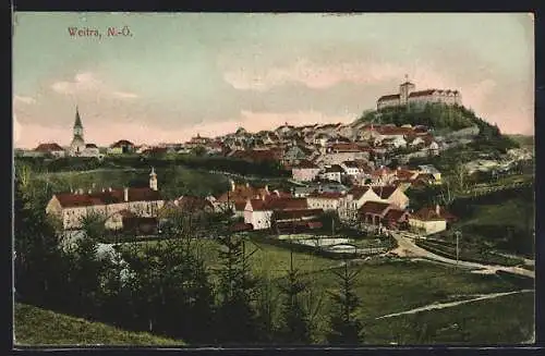 AK Weitra /N.-Ö., Teilansicht mit Schloss