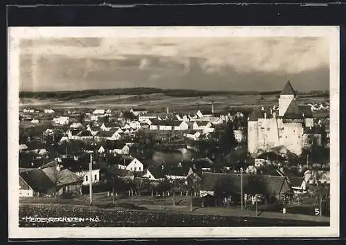 AK Heidenreichstein, Teilansicht mit Burg