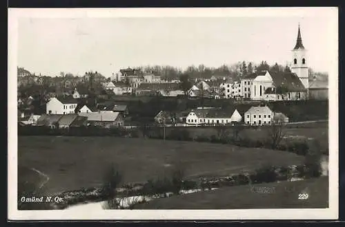 AK Gmünd /N.-Oe., Teilansicht mit Kirche