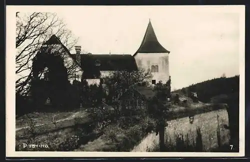 AK Pitten /N.-Ö., Blick zum Schloss