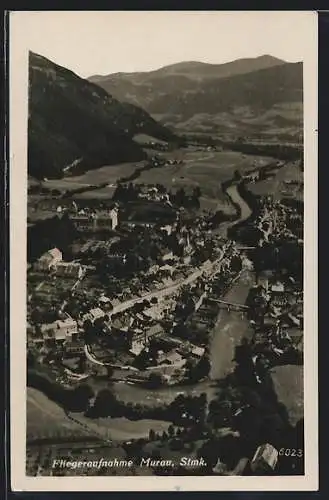 AK Murau /Stmk., Fliegeraufnahme vom Ort