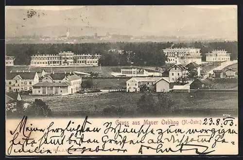 AK Mauer Oehling, Panorama des Ortes