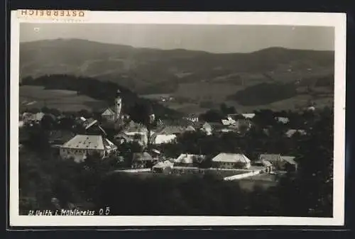 AK St. Veith i. Mühlkreiss, Ortsansicht von oben