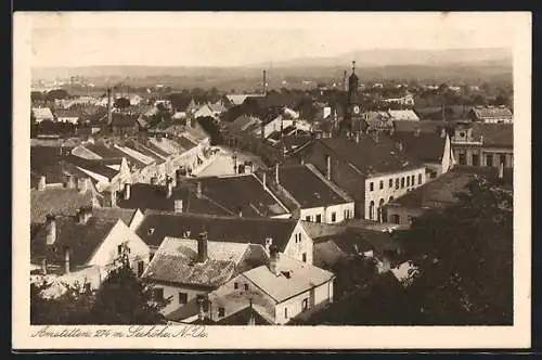 AK Amstetten, Teilansicht mit Strassenpartie