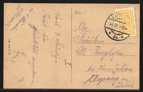 AK Amstetten, Strassenpartie mit Geschäften