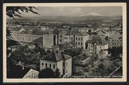 AK Amstetten /Niederdonau, Ortsansicht mit Blick gegen Oetscher