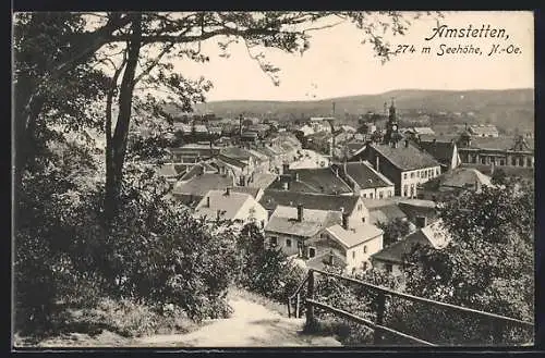 AK Amstetten, Blick auf den Ort