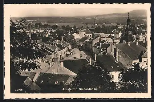 AK Amstetten /Niederdonau, Ortsansicht aus der Vogelschau