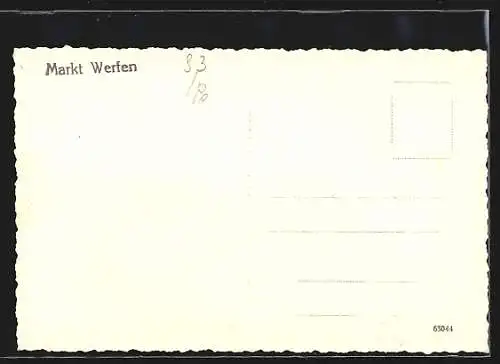 AK Markt Werfen, Strassenpartie mit Gastwirtschaft