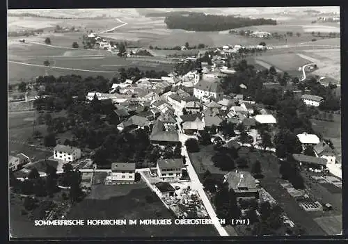 AK Hofkirchen im Mühlkreis, Ortsansicht mit Werkstatt von oben