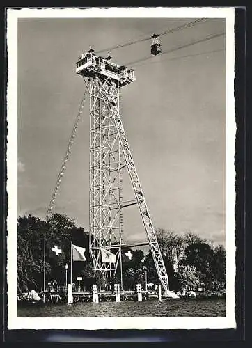 AK Zürich, Schweizerische Landesausstellung 1939, Schwebebahnturm am rechten Ufer