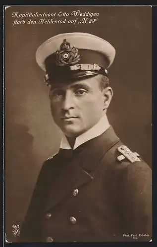 AK Kapitänleutnant Weddigen, Portrait in Uniform