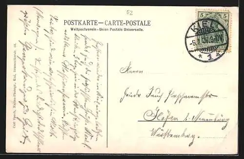 AK S. M. S. Roon im Wasser