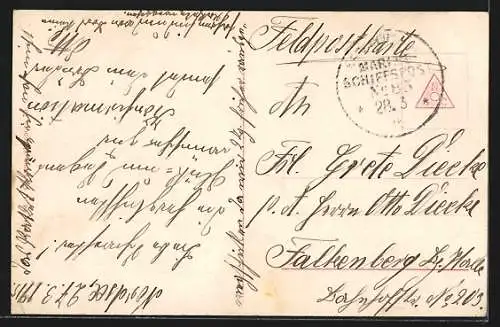 Künstler-AK Torpedoboote 115, 117 u. a. im Seegefecht